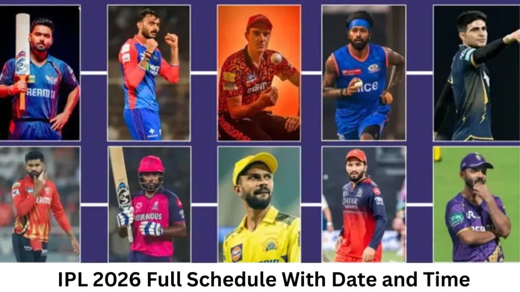 IPL 2026 Full Schedule With Date and Time, Today Match, PDF Download & All Matches List